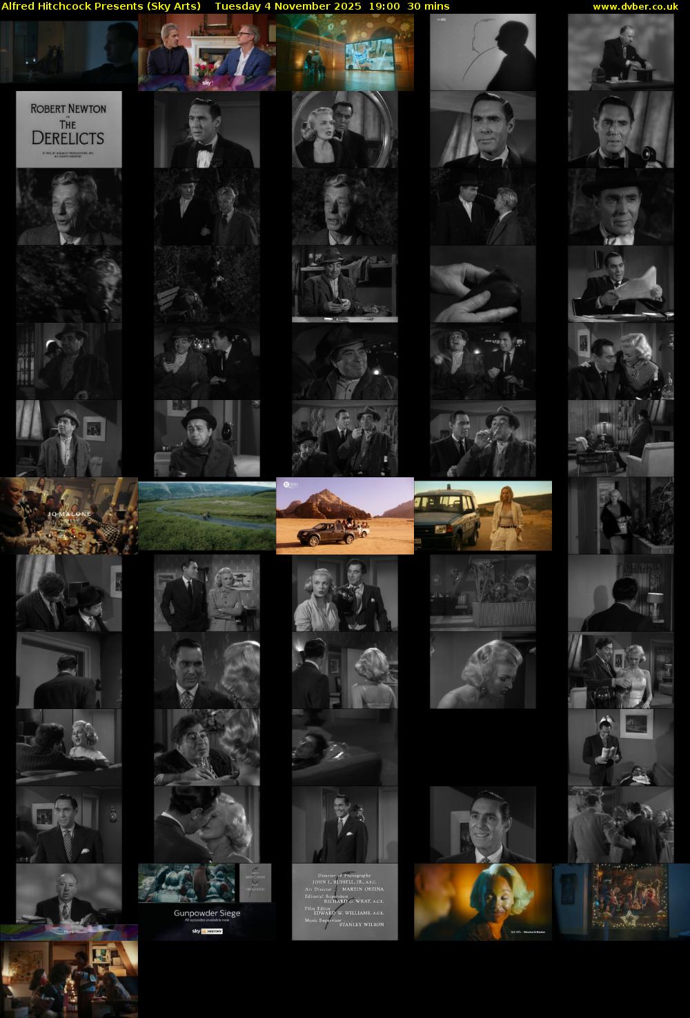 Alfred Hitchcock Presents (Sky Arts) Tuesday 4 November 2025 19:00 - 19:30