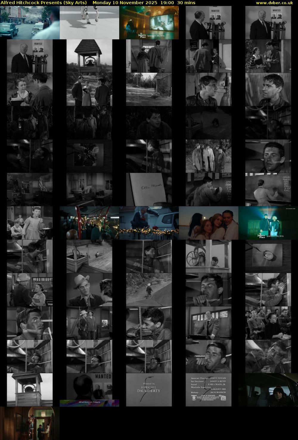 Alfred Hitchcock Presents (Sky Arts) Monday 10 November 2025 19:00 - 19:30