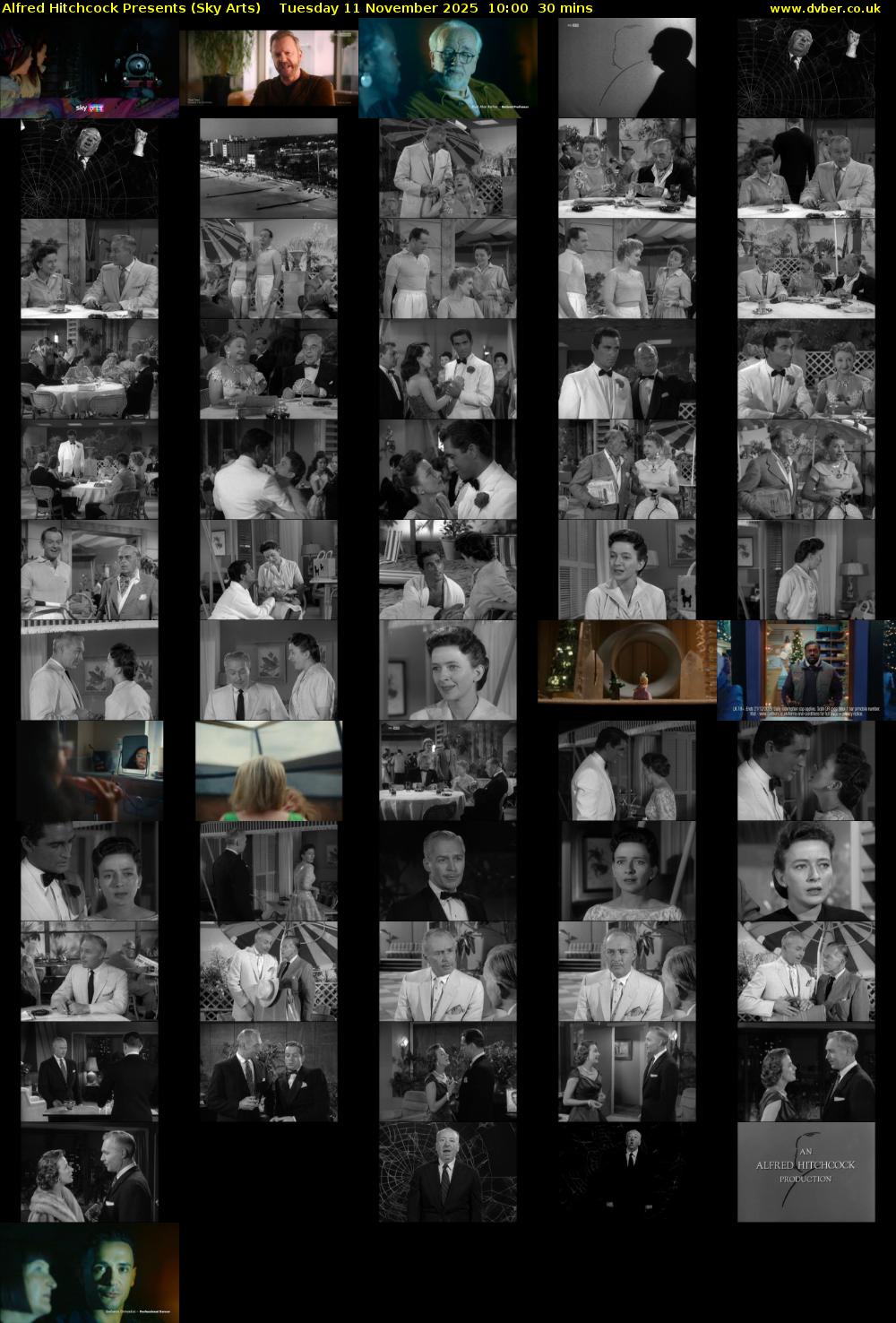 Alfred Hitchcock Presents (Sky Arts) Tuesday 11 November 2025 10:00 - 10:30