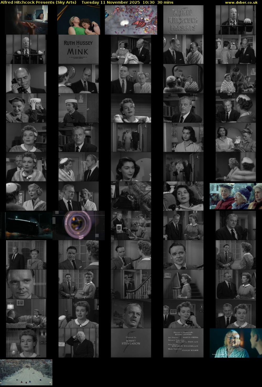 Alfred Hitchcock Presents (Sky Arts) Tuesday 11 November 2025 10:30 - 11:00