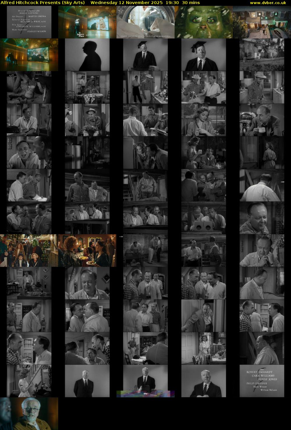 Alfred Hitchcock Presents (Sky Arts) Wednesday 12 November 2025 19:30 - 20:00