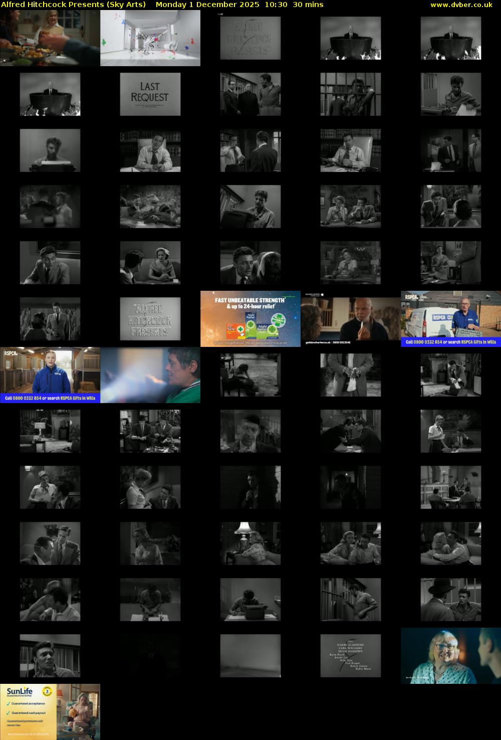 Alfred Hitchcock Presents (Sky Arts) Monday 1 December 2025 10:30 - 11:00