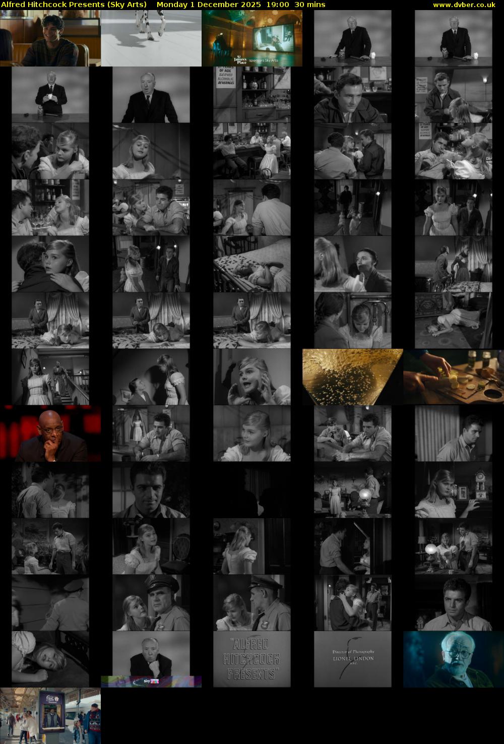 Alfred Hitchcock Presents (Sky Arts) Monday 1 December 2025 19:00 - 19:30