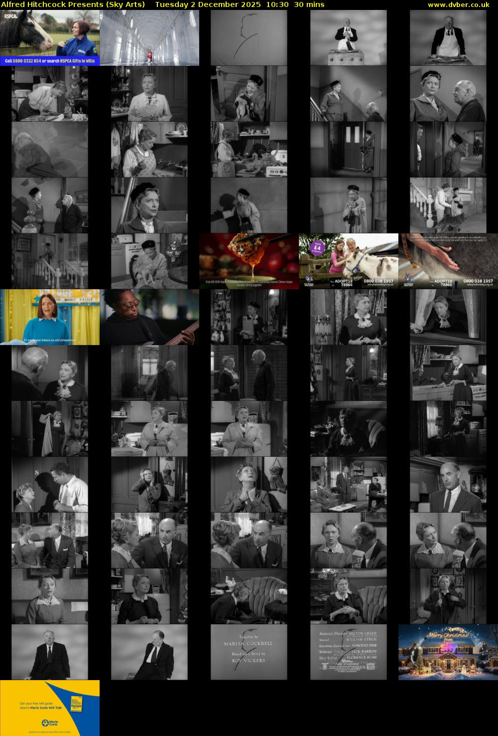 Alfred Hitchcock Presents (Sky Arts) Tuesday 2 December 2025 10:30 - 11:00