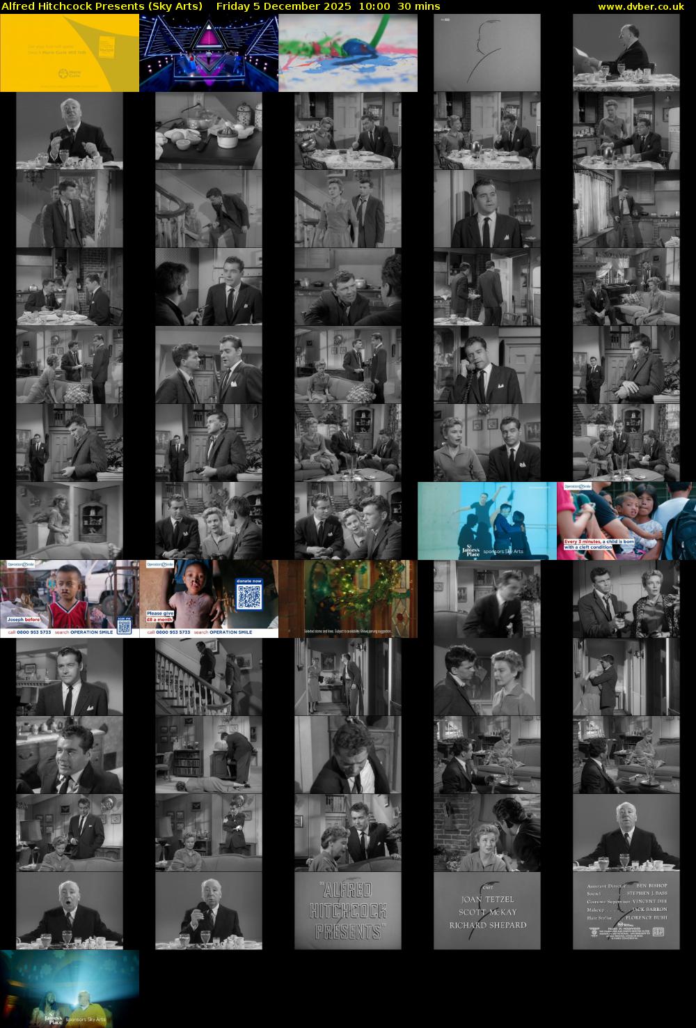 Alfred Hitchcock Presents (Sky Arts) Friday 5 December 2025 10:00 - 10:30