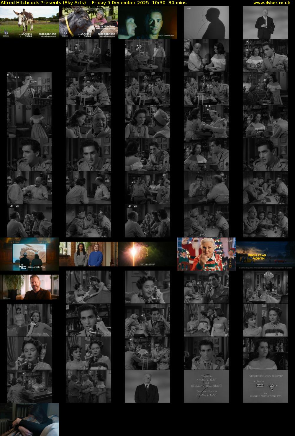Alfred Hitchcock Presents (Sky Arts) Friday 5 December 2025 10:30 - 11:00