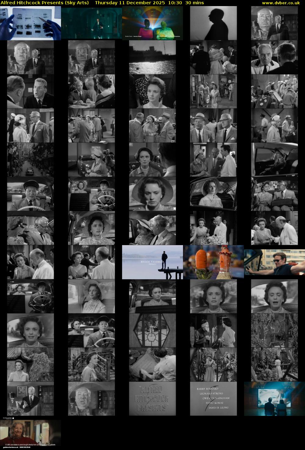 Alfred Hitchcock Presents (Sky Arts) Thursday 11 December 2025 10:30 - 11:00