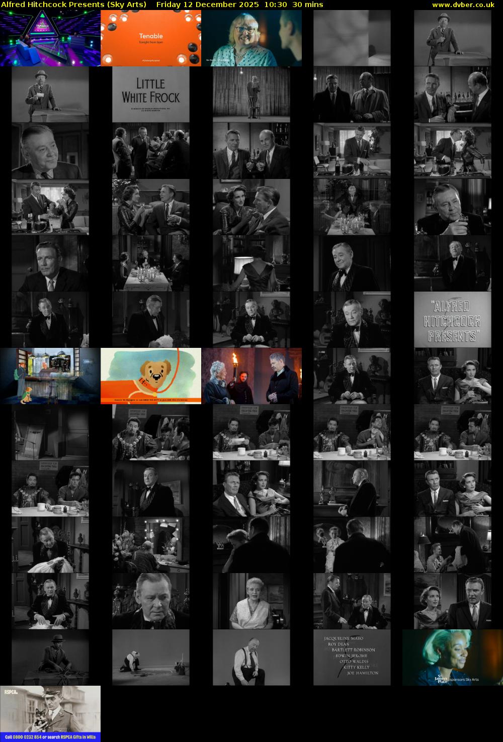Alfred Hitchcock Presents (Sky Arts) Friday 12 December 2025 10:30 - 11:00