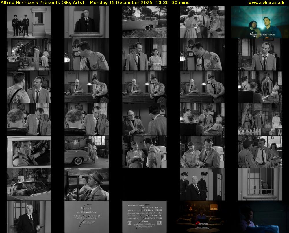 Alfred Hitchcock Presents (Sky Arts) Monday 15 December 2025 10:30 - 11:00