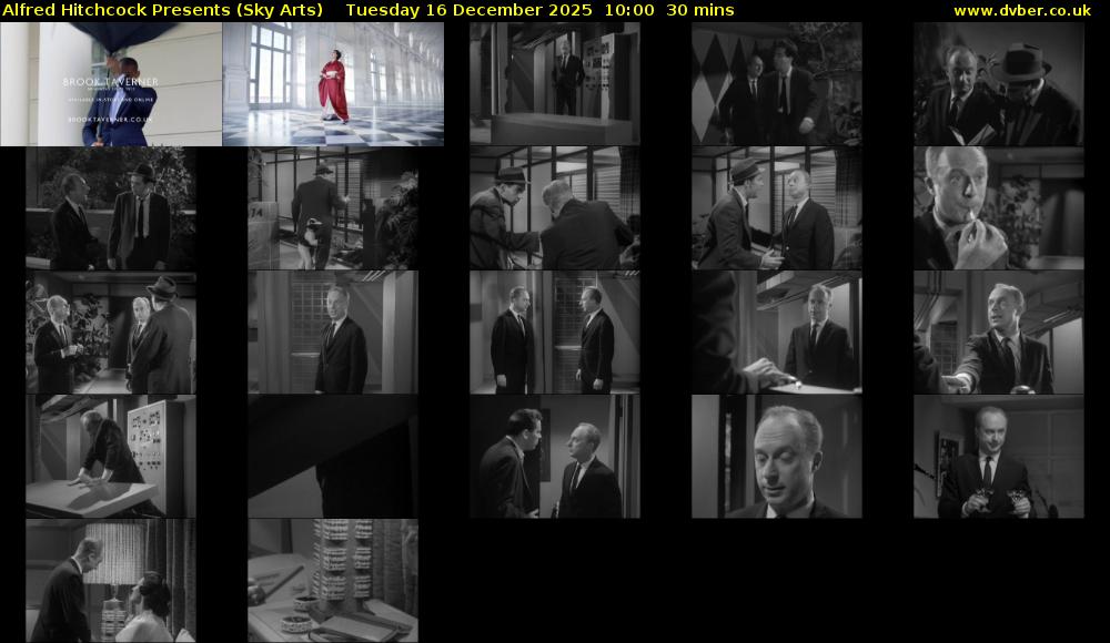 Alfred Hitchcock Presents (Sky Arts) Tuesday 16 December 2025 10:00 - 10:30