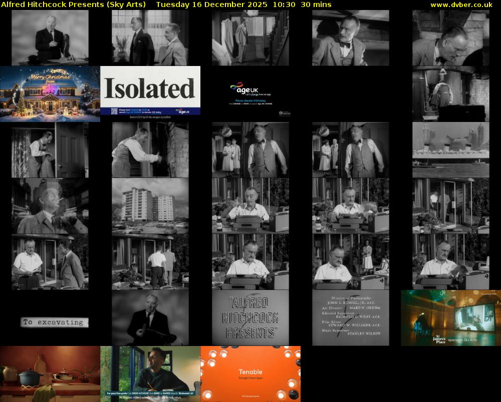 Alfred Hitchcock Presents (Sky Arts) Tuesday 16 December 2025 10:30 - 11:00