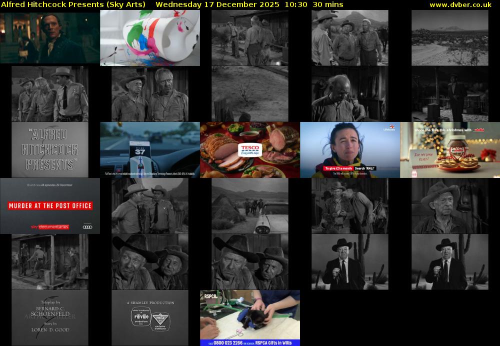 Alfred Hitchcock Presents (Sky Arts) Wednesday 17 December 2025 10:30 - 11:00