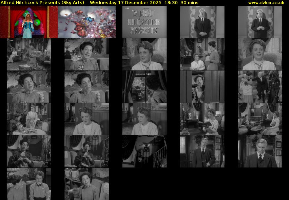 Alfred Hitchcock Presents (Sky Arts) Wednesday 17 December 2025 18:30 - 19:00
