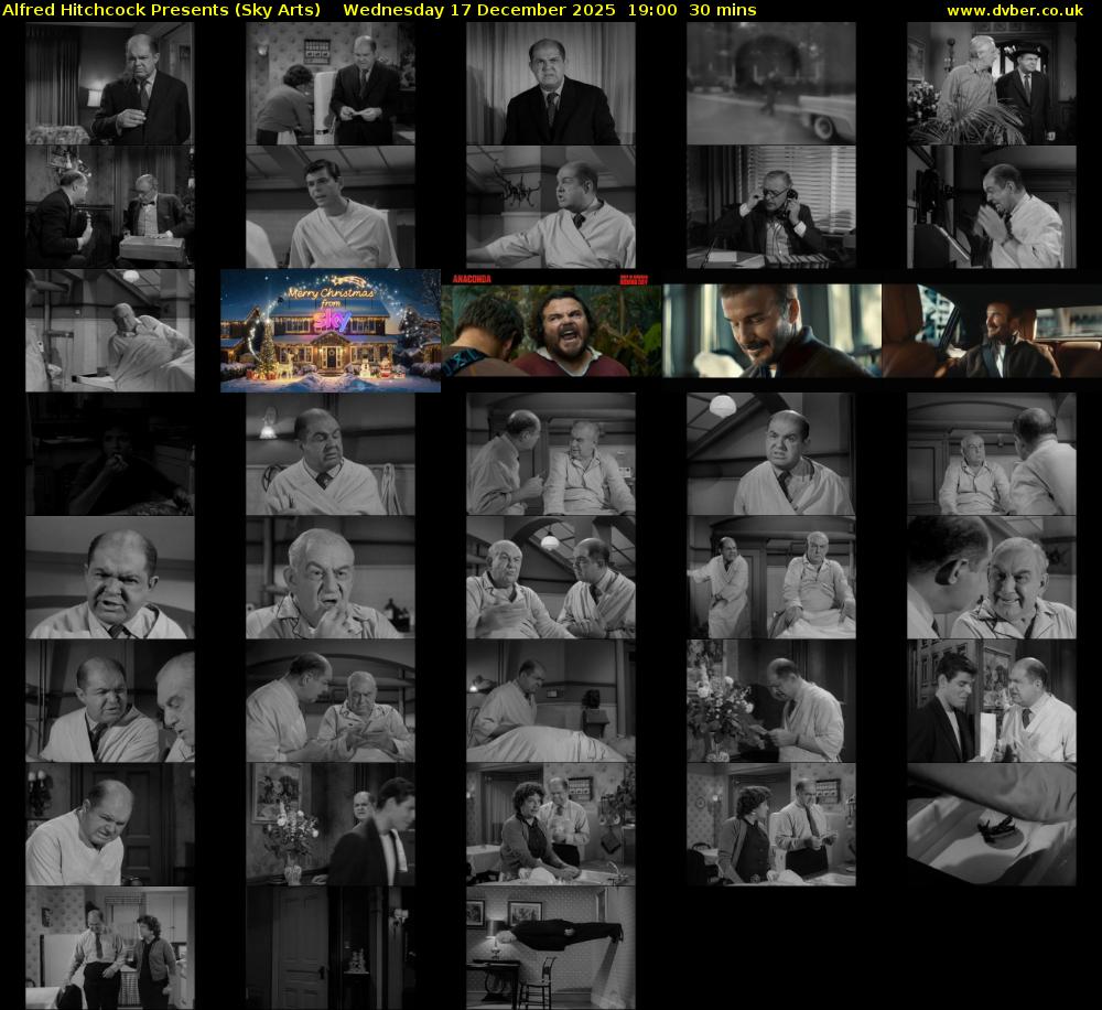Alfred Hitchcock Presents (Sky Arts) Wednesday 17 December 2025 19:00 - 19:30