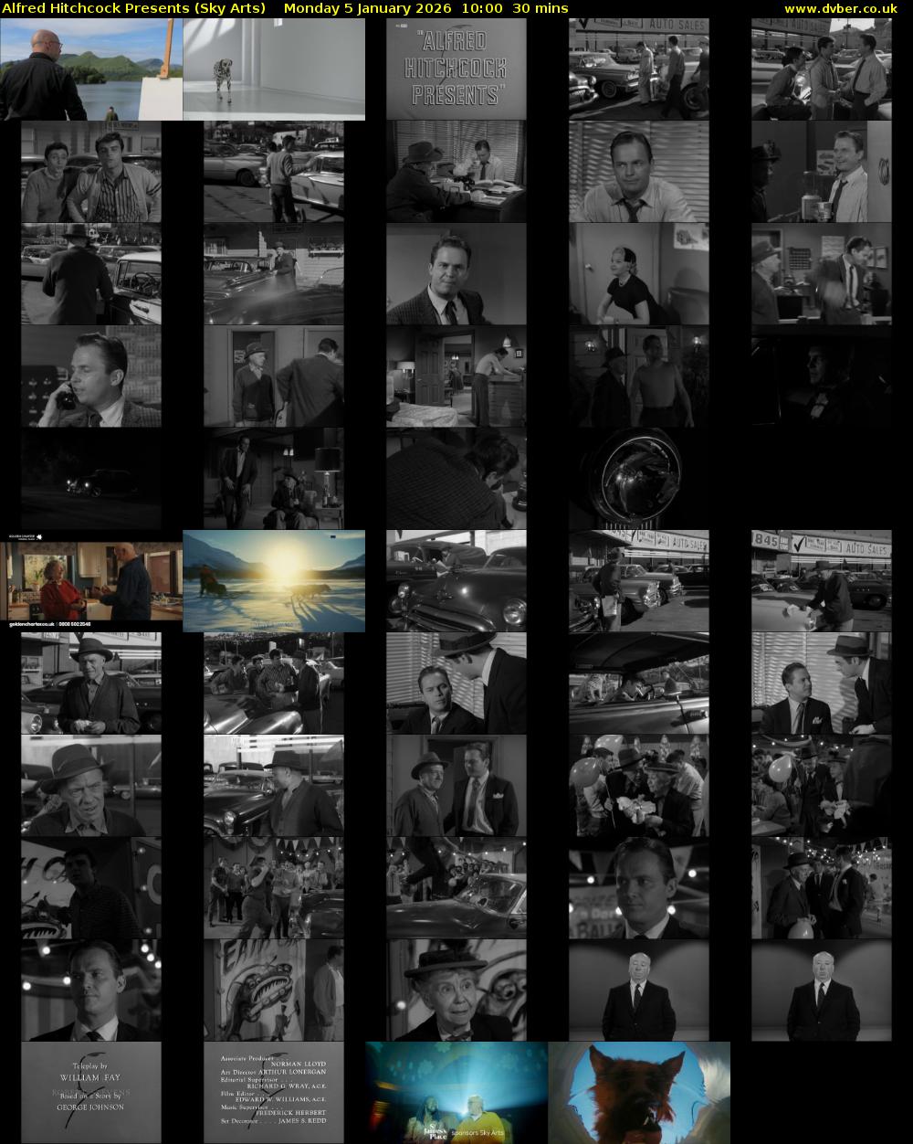 Alfred Hitchcock Presents (Sky Arts) Monday 5 January 2026 10:00 - 10:30