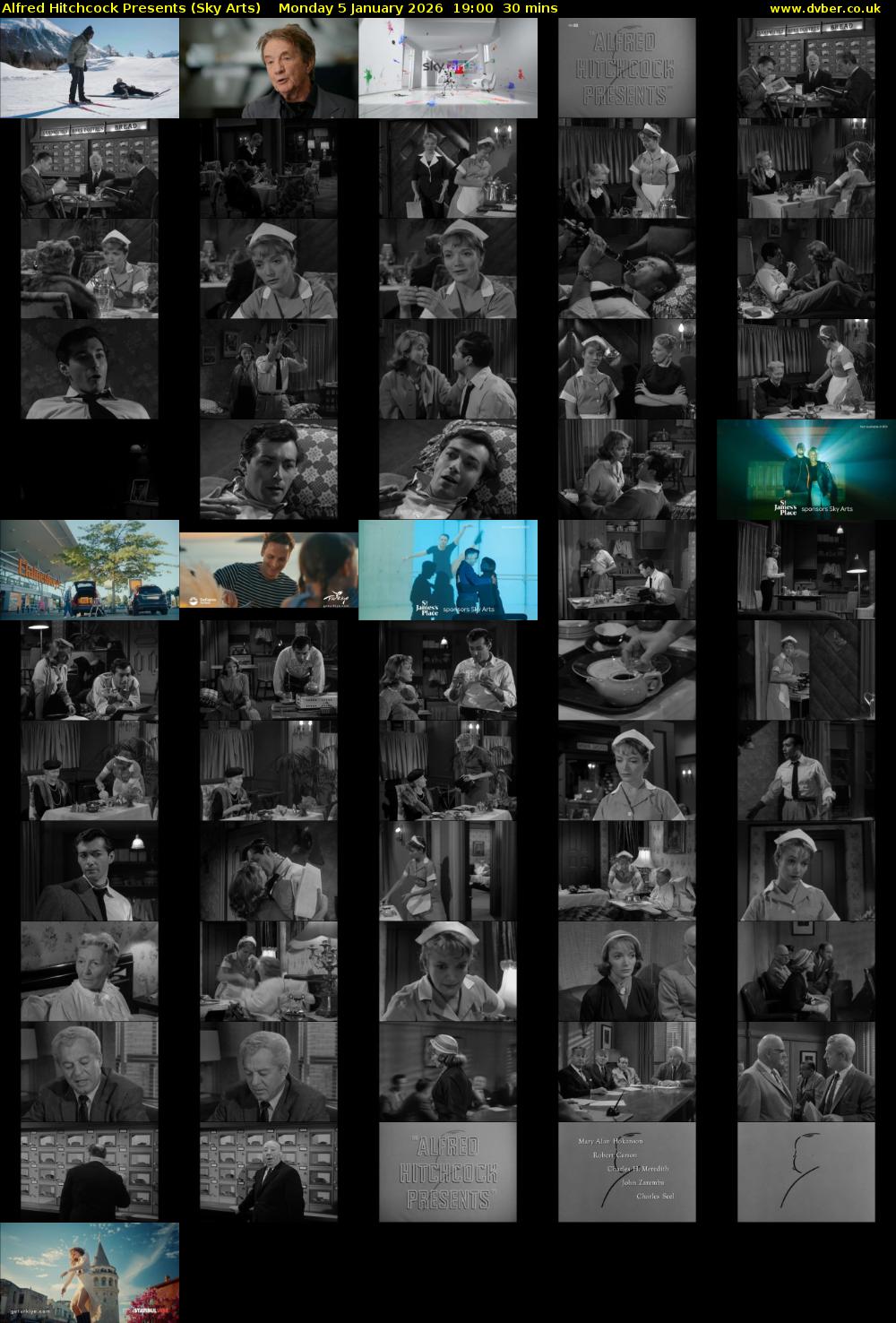 Alfred Hitchcock Presents (Sky Arts) Monday 5 January 2026 19:00 - 19:30
