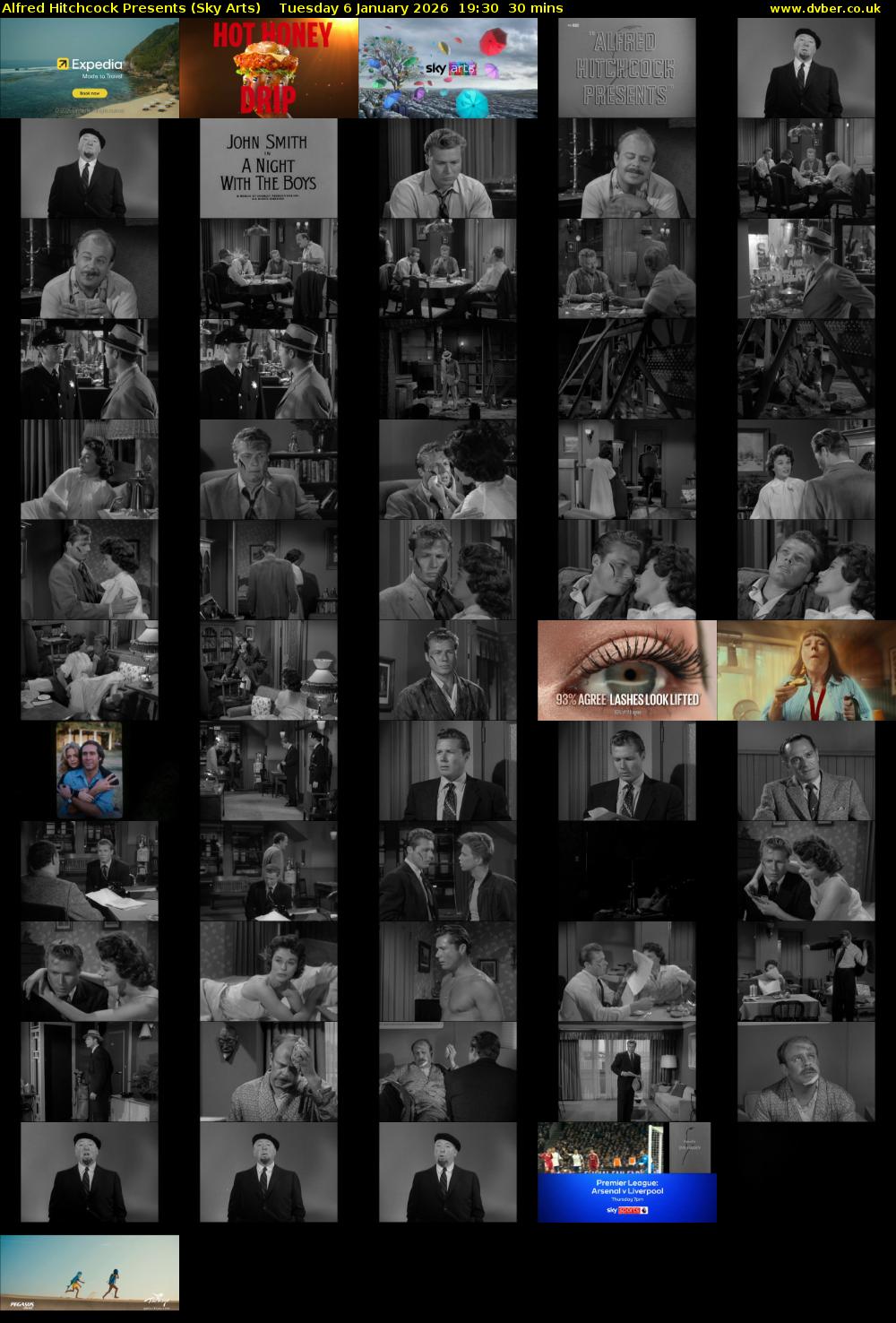 Alfred Hitchcock Presents (Sky Arts) Tuesday 6 January 2026 19:30 - 20:00