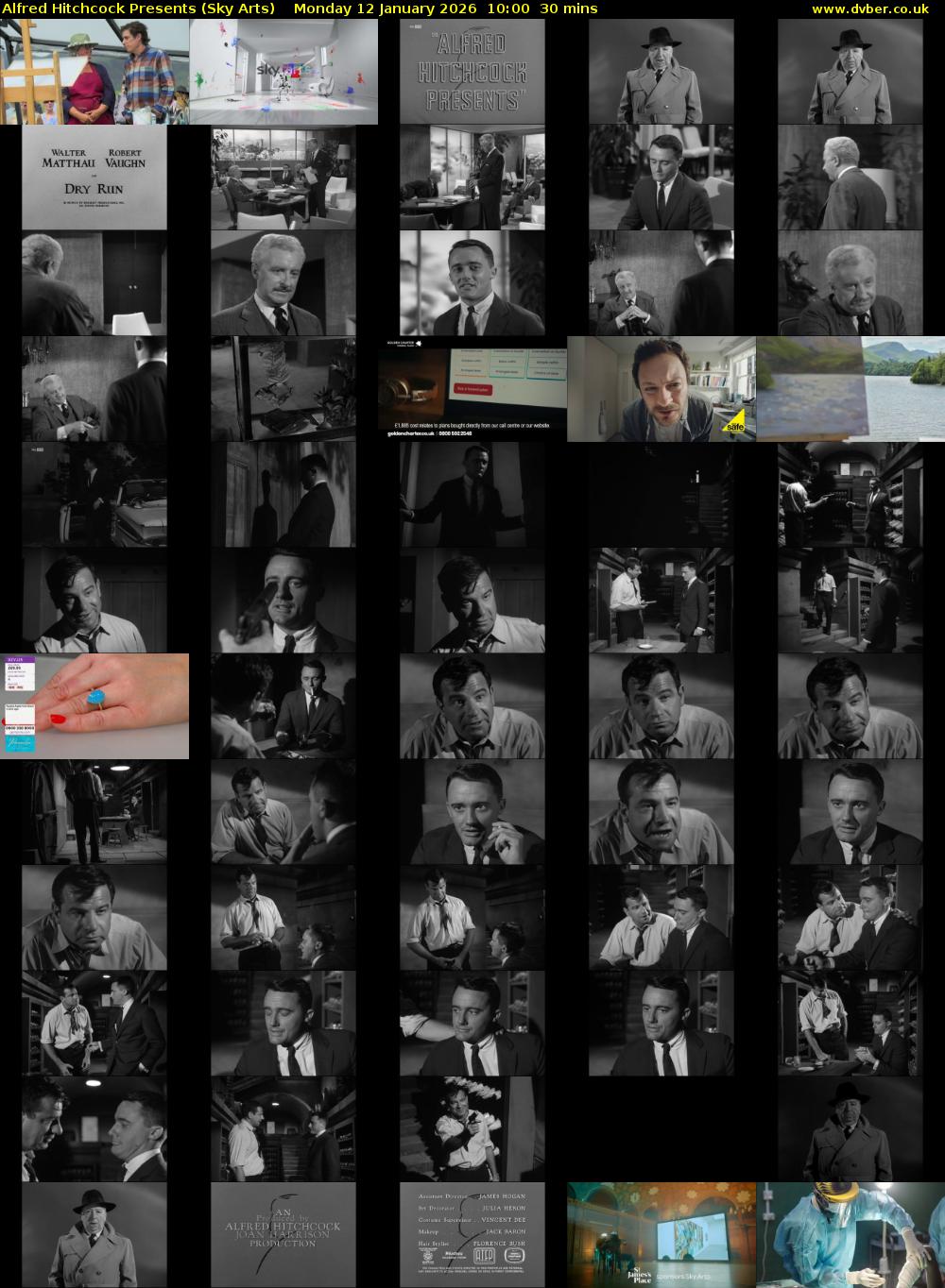 Alfred Hitchcock Presents (Sky Arts) Monday 12 January 2026 10:00 - 10:30