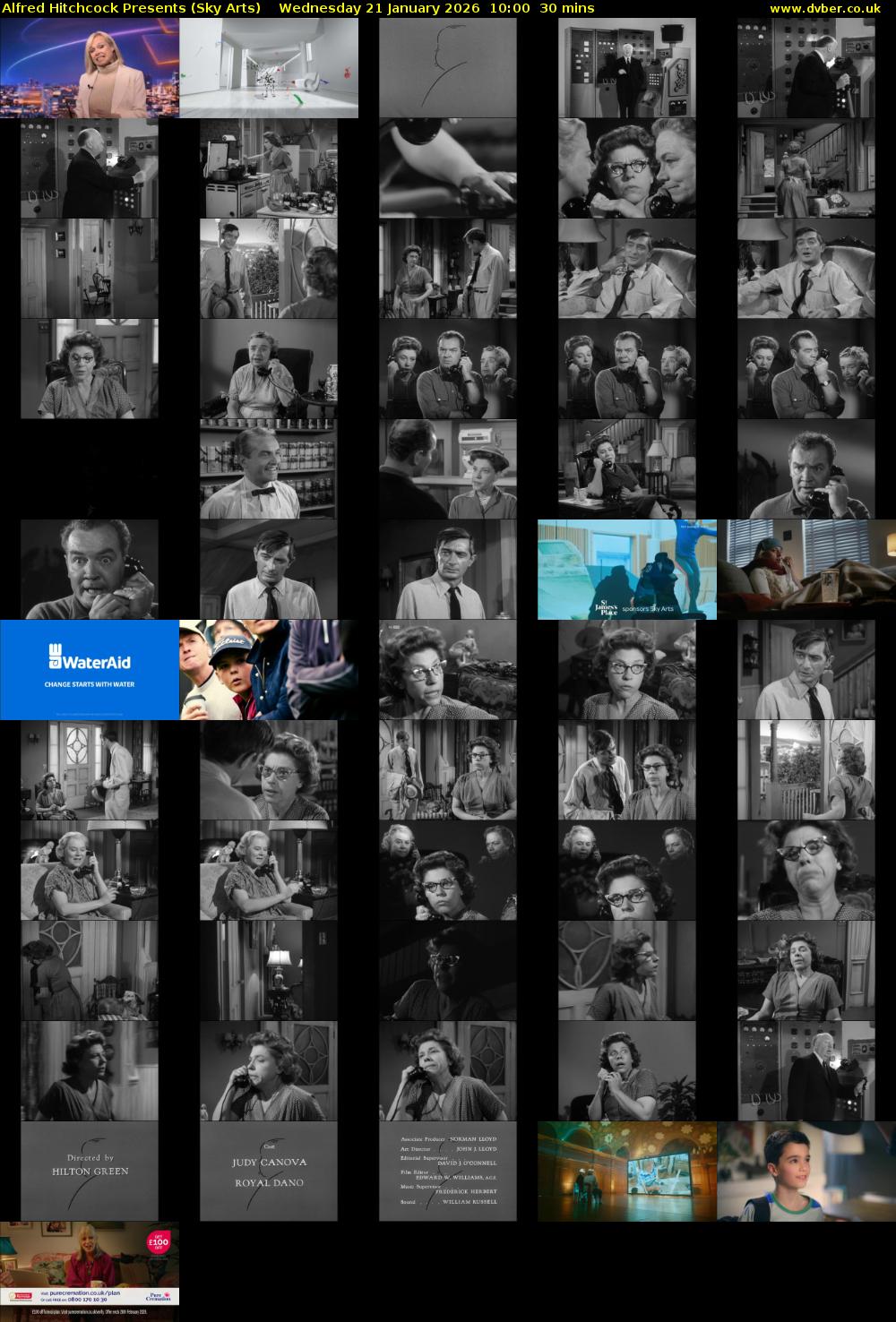 Alfred Hitchcock Presents (Sky Arts) Wednesday 21 January 2026 10:00 - 10:30