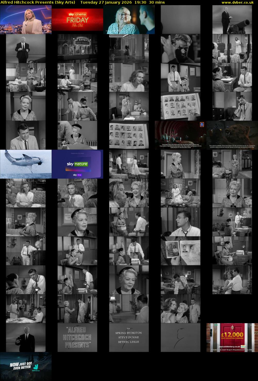 Alfred Hitchcock Presents (Sky Arts) Tuesday 27 January 2026 19:30 - 20:00