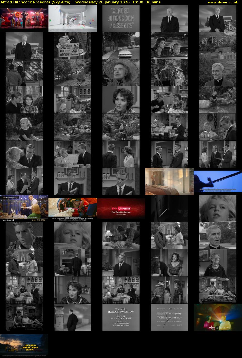 Alfred Hitchcock Presents (Sky Arts) Wednesday 28 January 2026 10:30 - 11:00