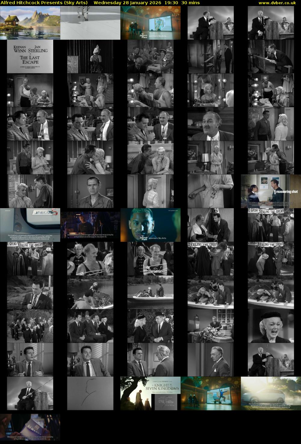 Alfred Hitchcock Presents (Sky Arts) Wednesday 28 January 2026 19:30 - 20:00