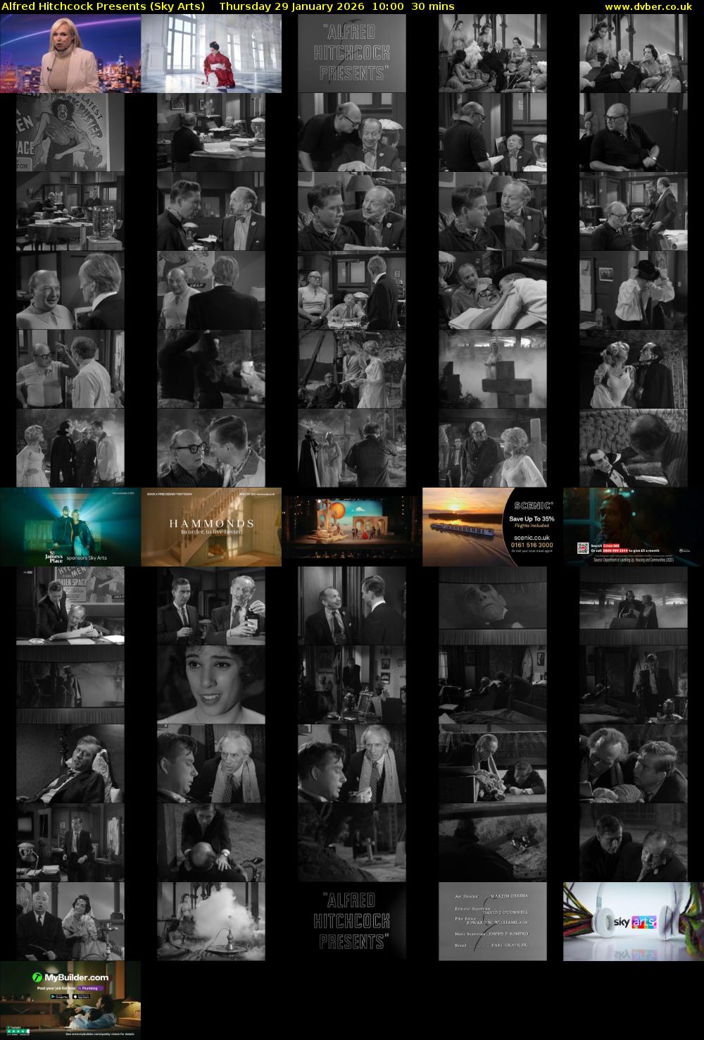 Alfred Hitchcock Presents (Sky Arts) Thursday 29 January 2026 10:00 - 10:30