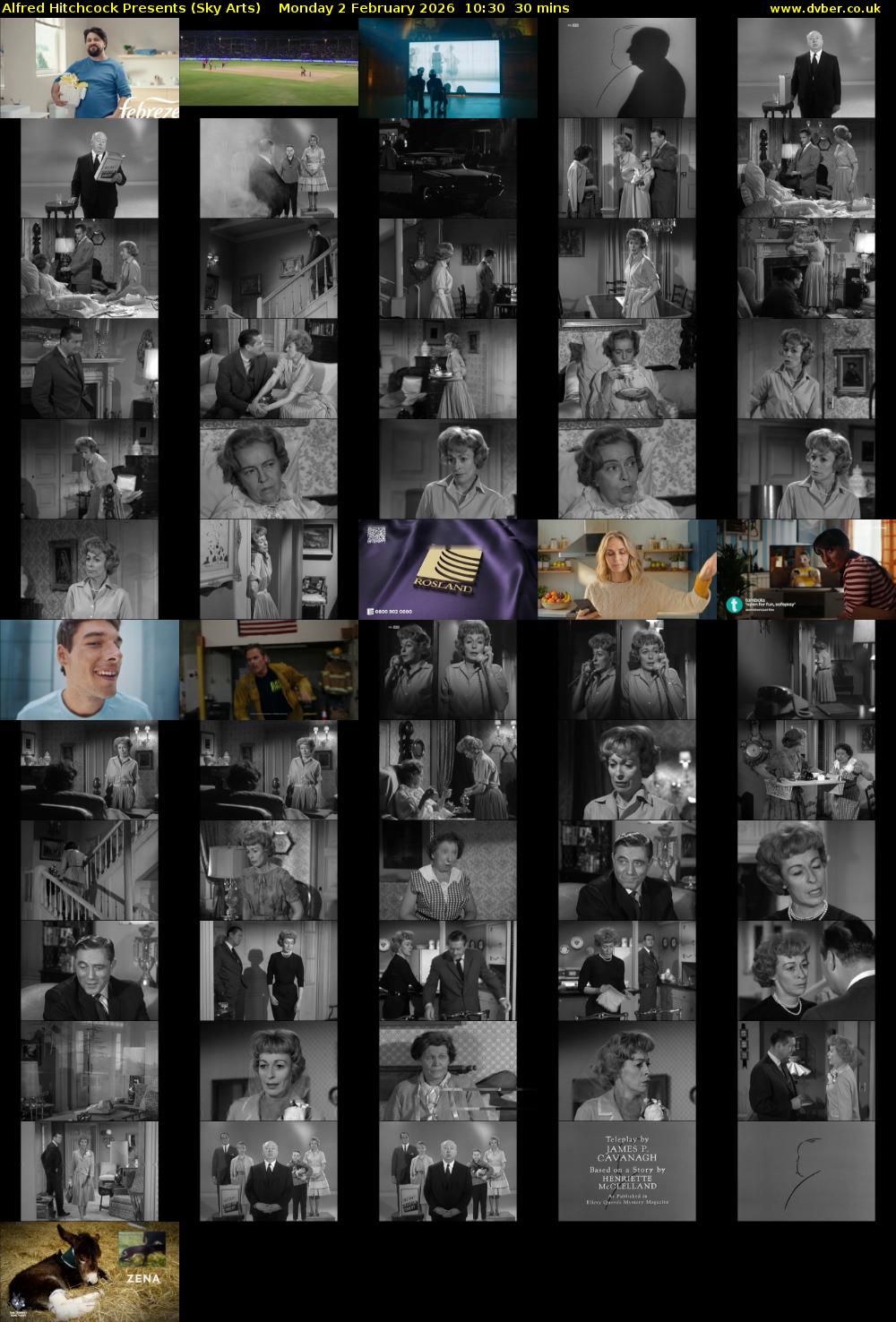 Alfred Hitchcock Presents (Sky Arts) Monday 2 February 2026 10:30 - 11:00