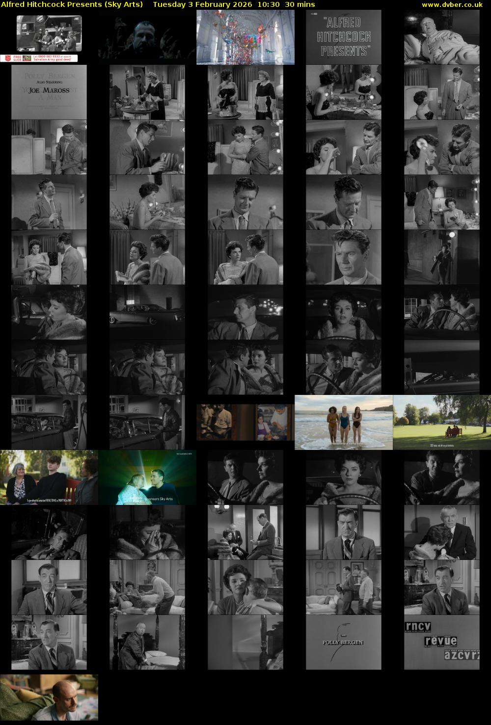 Alfred Hitchcock Presents (Sky Arts) Tuesday 3 February 2026 10:30 - 11:00