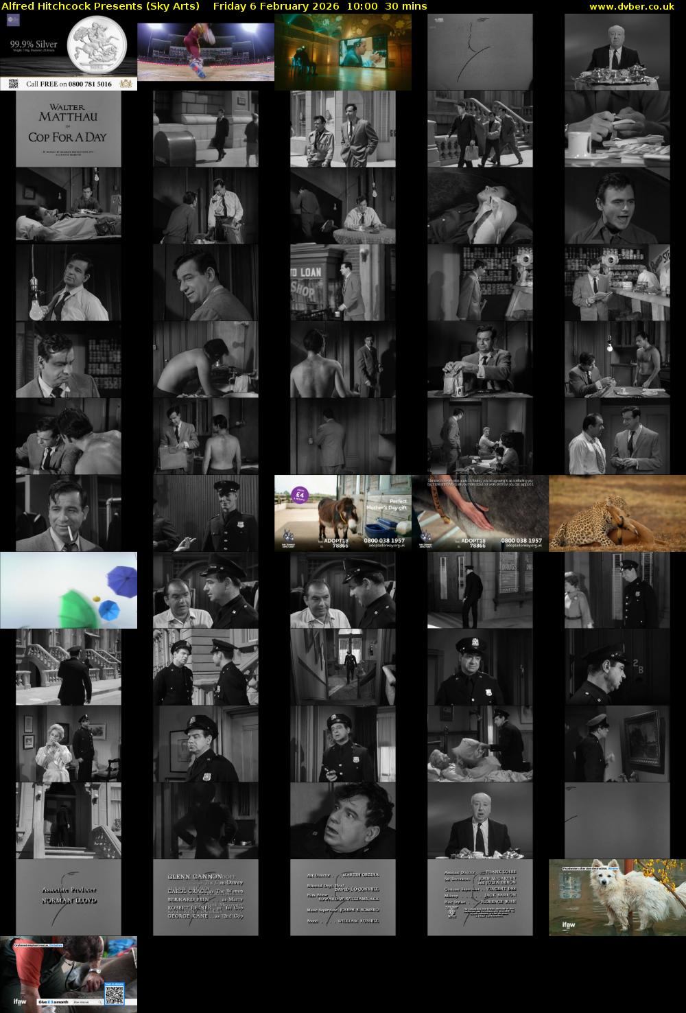 Alfred Hitchcock Presents (Sky Arts) Friday 6 February 2026 10:00 - 10:30