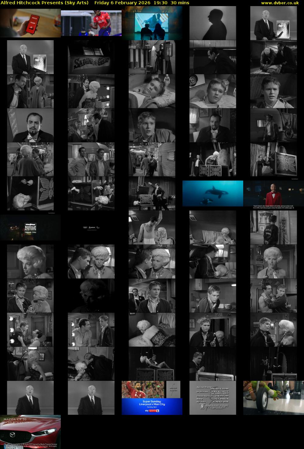 Alfred Hitchcock Presents (Sky Arts) Friday 6 February 2026 19:30 - 20:00