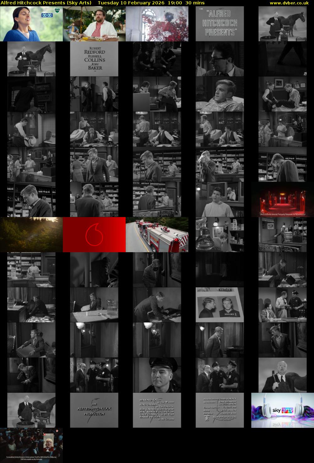 Alfred Hitchcock Presents (Sky Arts) Tuesday 10 February 2026 19:00 - 19:30