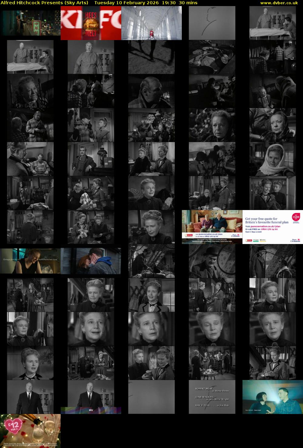 Alfred Hitchcock Presents (Sky Arts) Tuesday 10 February 2026 19:30 - 20:00