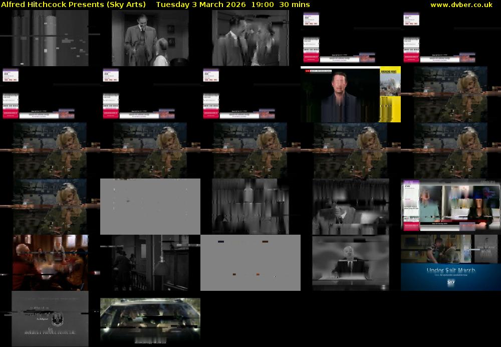 Alfred Hitchcock Presents (Sky Arts) Tuesday 3 March 2026 19:00 - 19:30