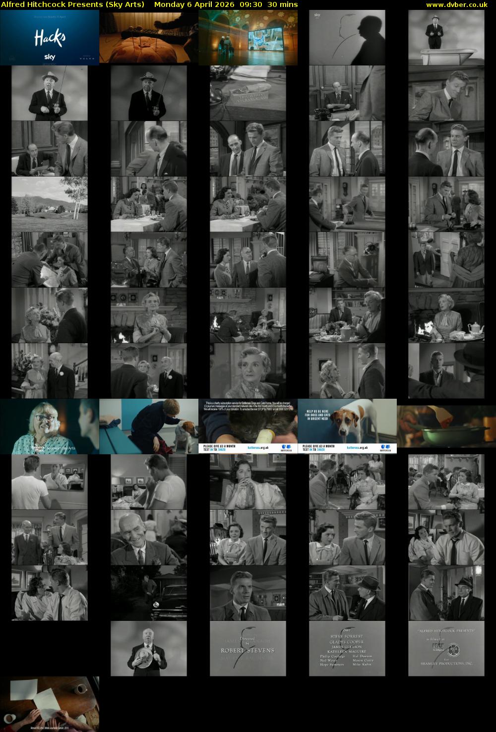 Alfred Hitchcock Presents (Sky Arts) Monday 6 April 2026 09:30 - 10:00