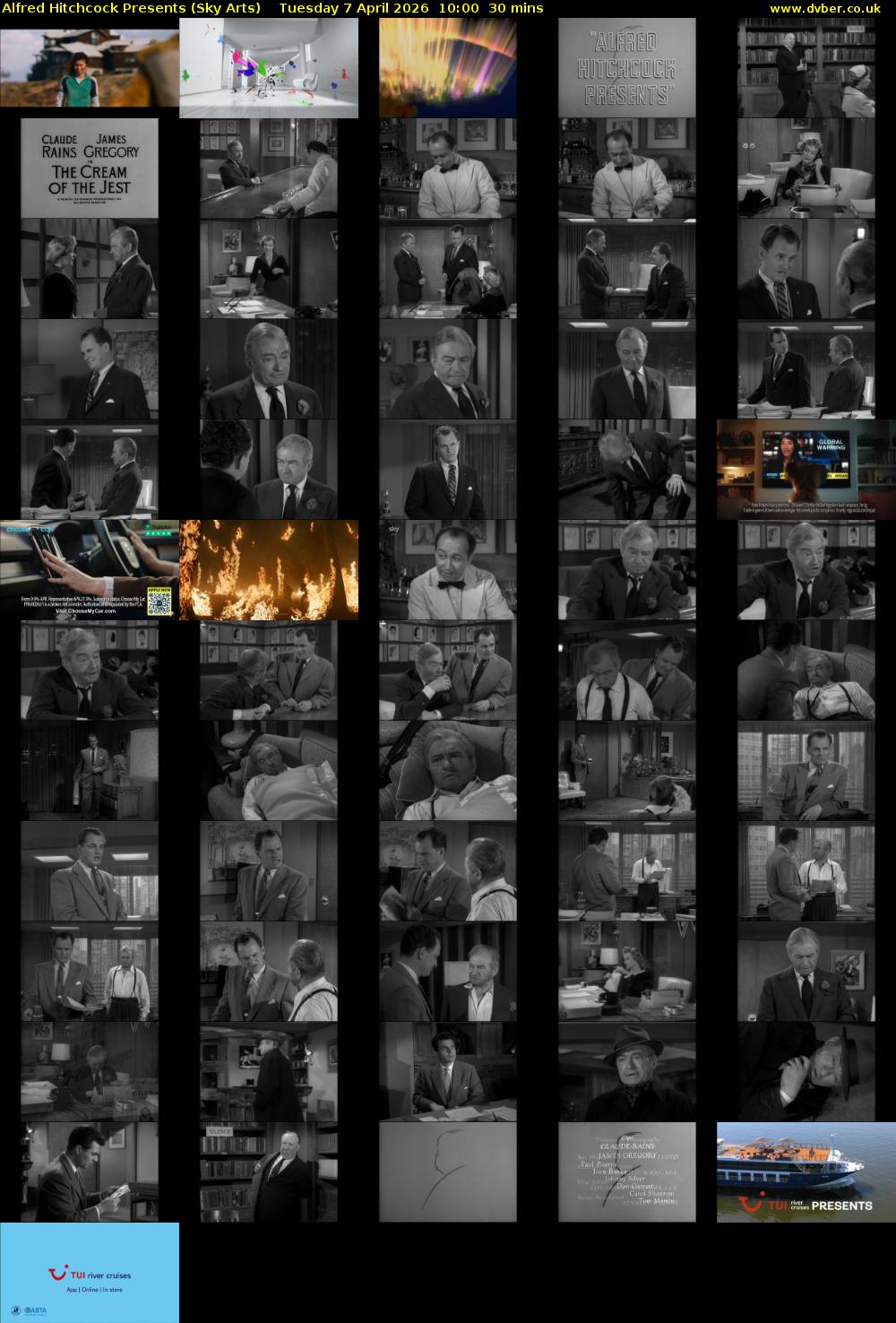Alfred Hitchcock Presents (Sky Arts) Tuesday 7 April 2026 10:00 - 10:30