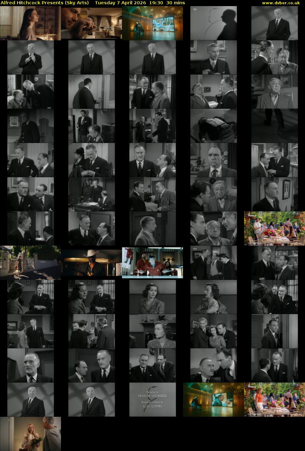 Alfred Hitchcock Presents (Sky Arts) Tuesday 7 April 2026 19:30 - 20:00