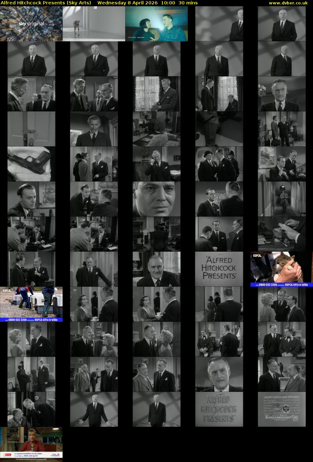 Alfred Hitchcock Presents (Sky Arts) Wednesday 8 April 2026 10:00 - 10:30