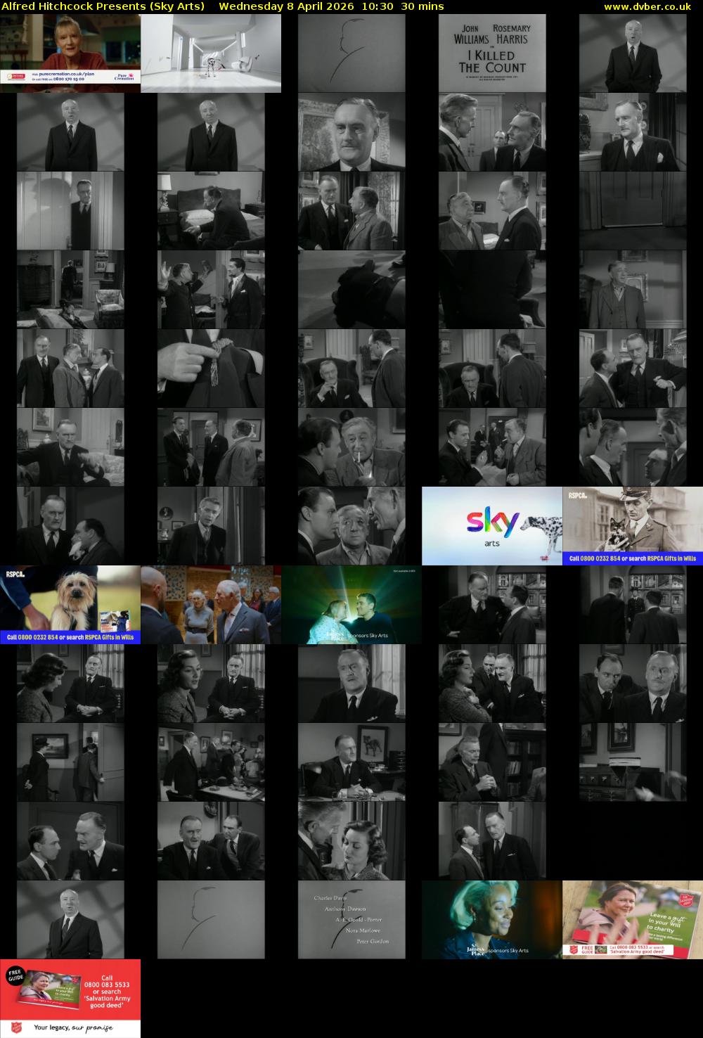 Alfred Hitchcock Presents (Sky Arts) Wednesday 8 April 2026 10:30 - 11:00