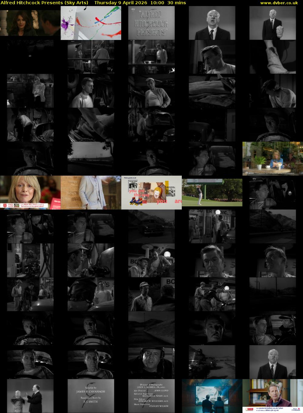 Alfred Hitchcock Presents (Sky Arts) Thursday 9 April 2026 10:00 - 10:30