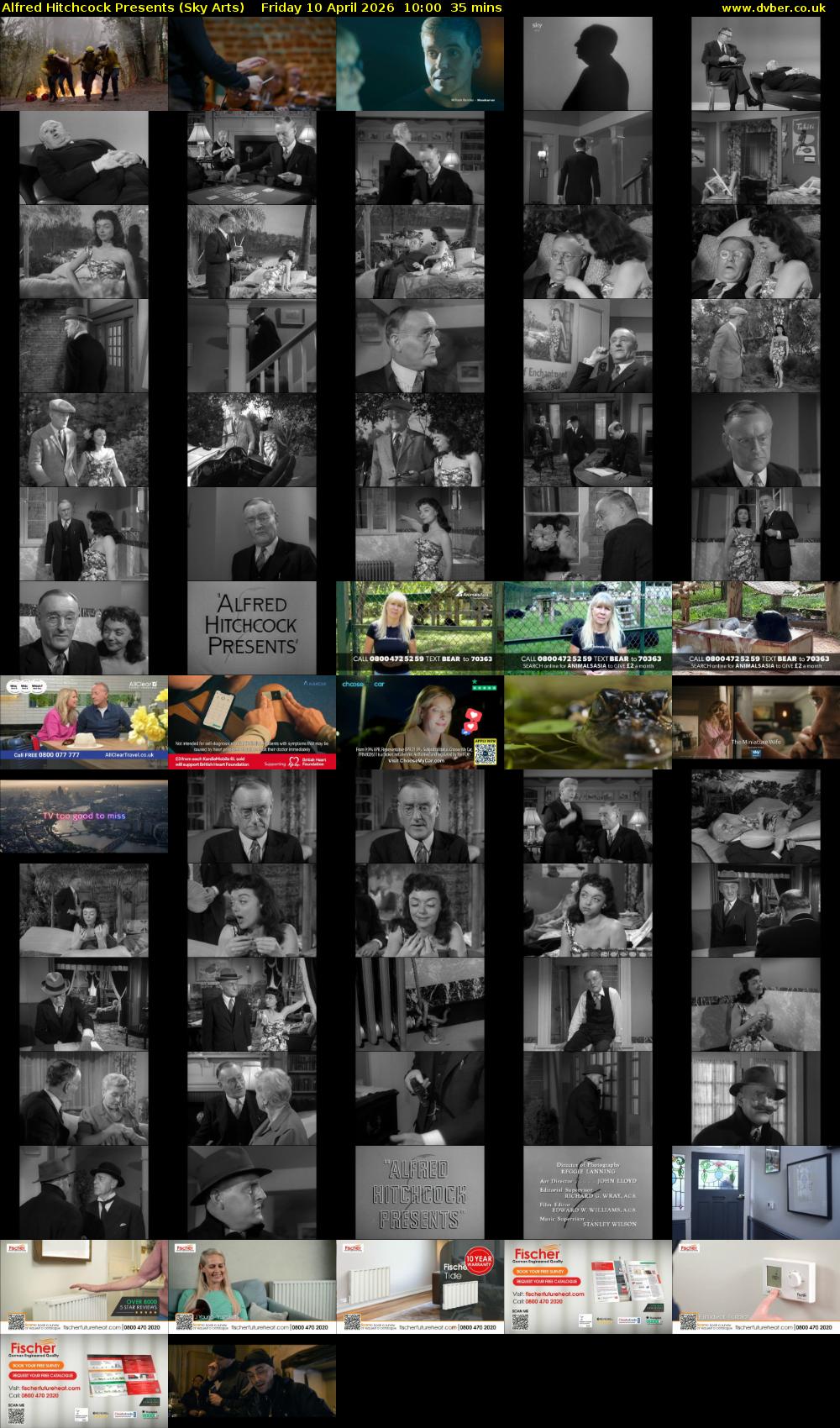 Alfred Hitchcock Presents (Sky Arts) Friday 10 April 2026 10:00 - 10:35