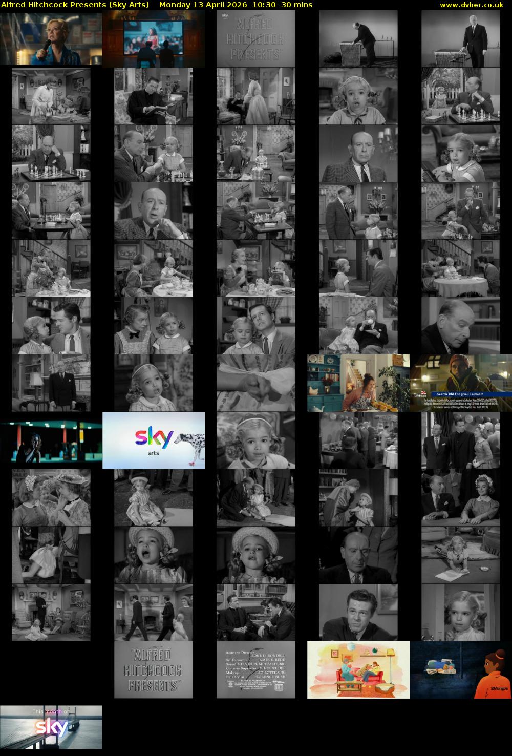 Alfred Hitchcock Presents (Sky Arts) Monday 13 April 2026 10:30 - 11:00