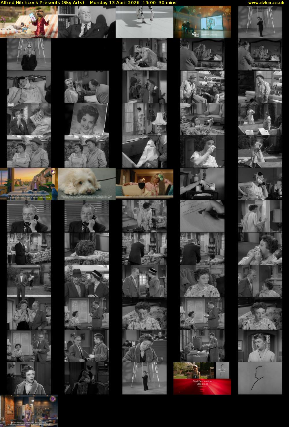 Alfred Hitchcock Presents (Sky Arts) Monday 13 April 2026 19:00 - 19:30