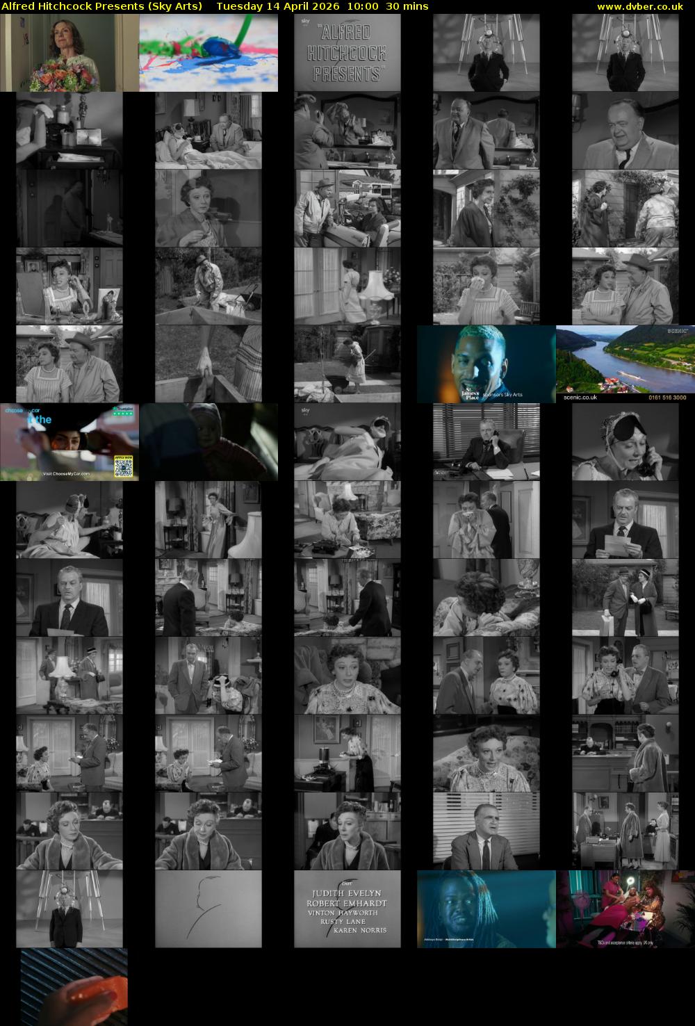 Alfred Hitchcock Presents (Sky Arts) Tuesday 14 April 2026 10:00 - 10:30