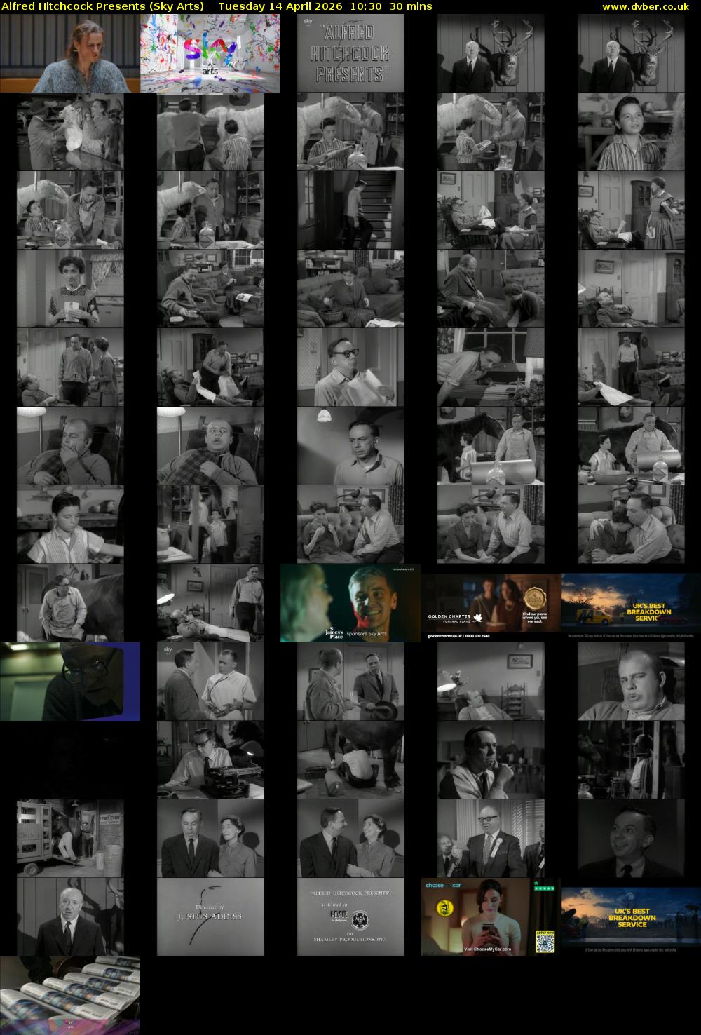 Alfred Hitchcock Presents (Sky Arts) Tuesday 14 April 2026 10:30 - 11:00