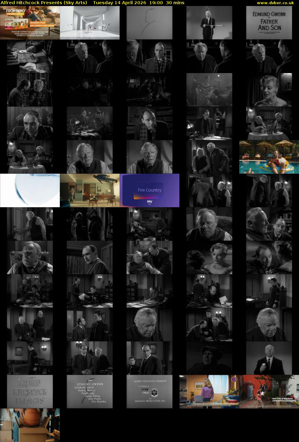 Alfred Hitchcock Presents (Sky Arts) Tuesday 14 April 2026 19:00 - 19:30