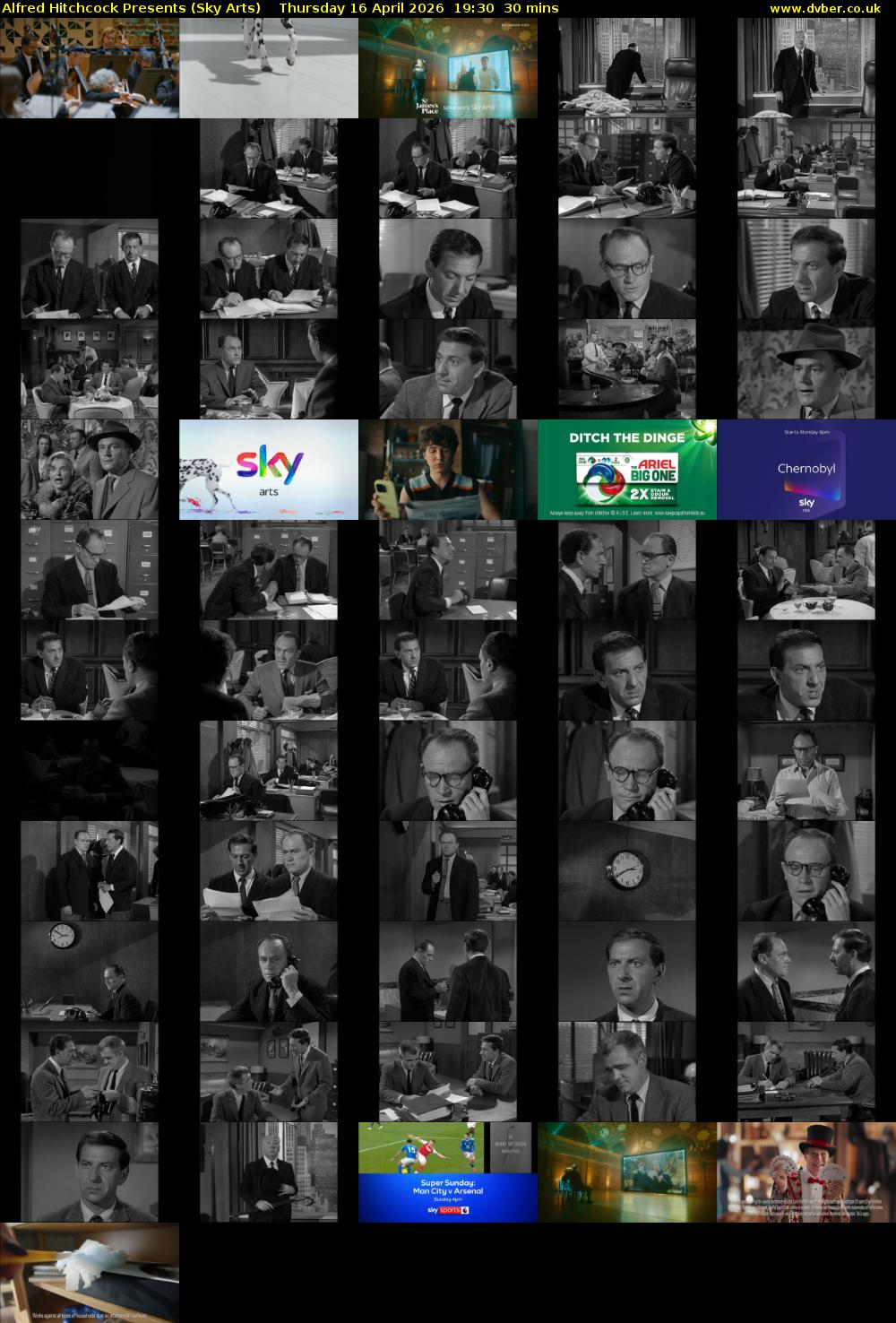 Alfred Hitchcock Presents (Sky Arts) Thursday 16 April 2026 19:30 - 20:00