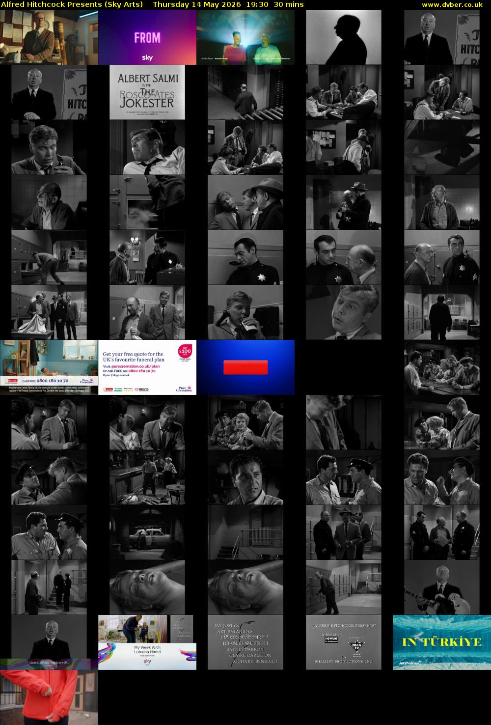 Alfred Hitchcock Presents (Sky Arts) Thursday 14 May 2026 19:30 - 20:00