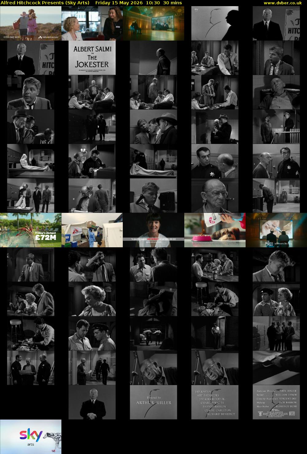 Alfred Hitchcock Presents (Sky Arts) Friday 15 May 2026 10:30 - 11:00