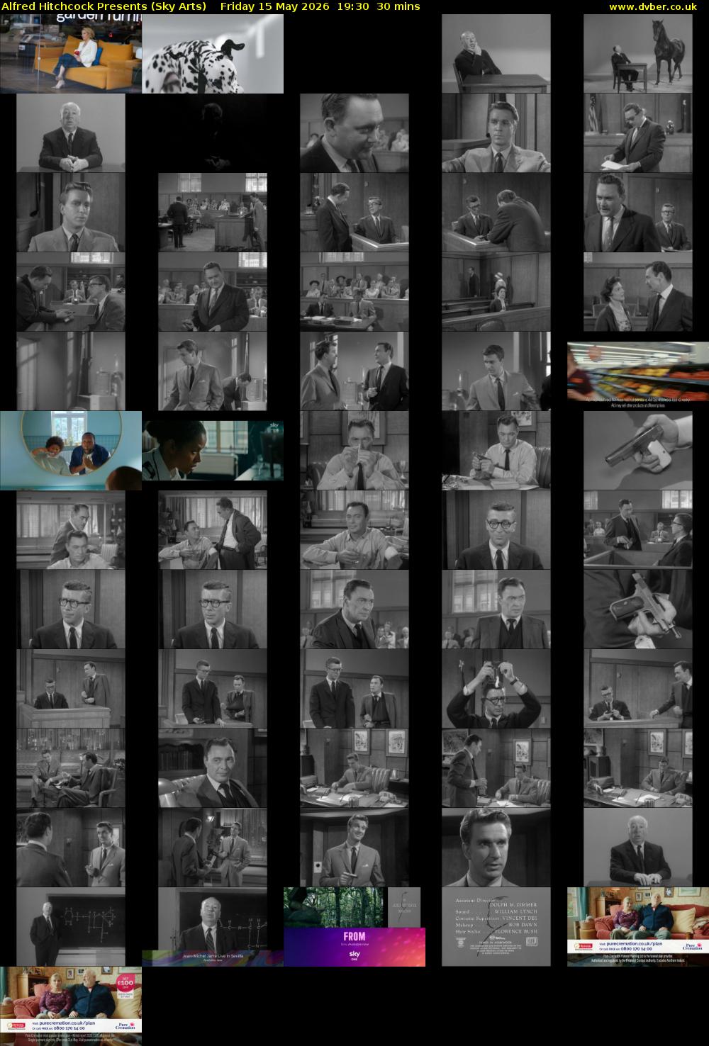 Alfred Hitchcock Presents (Sky Arts) Friday 15 May 2026 19:30 - 20:00
